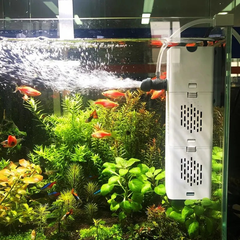 air pump in planted aquarium Submersible Aquarium Filter Pump — Silent Air Oxygen Multifunction Wave Maker