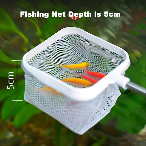 Aquarium Square Fishing Net With Suction Cup Extendable