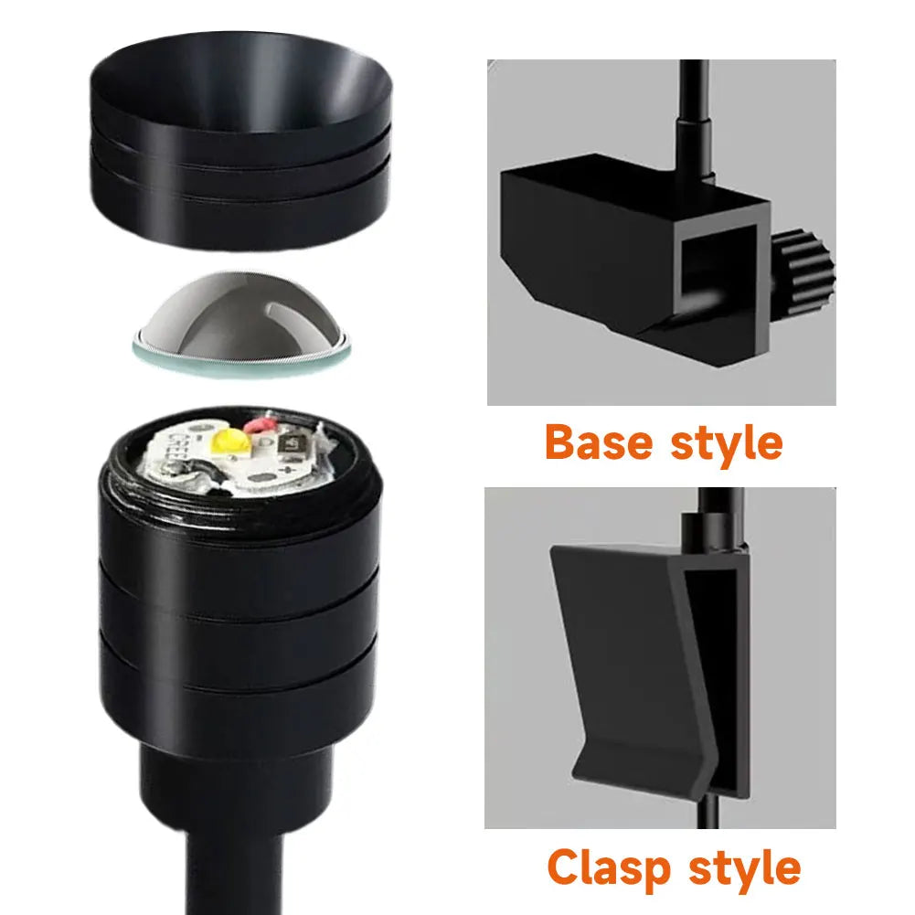 Mini USB Aquarium Light with 360° Rotation Clip Clamp