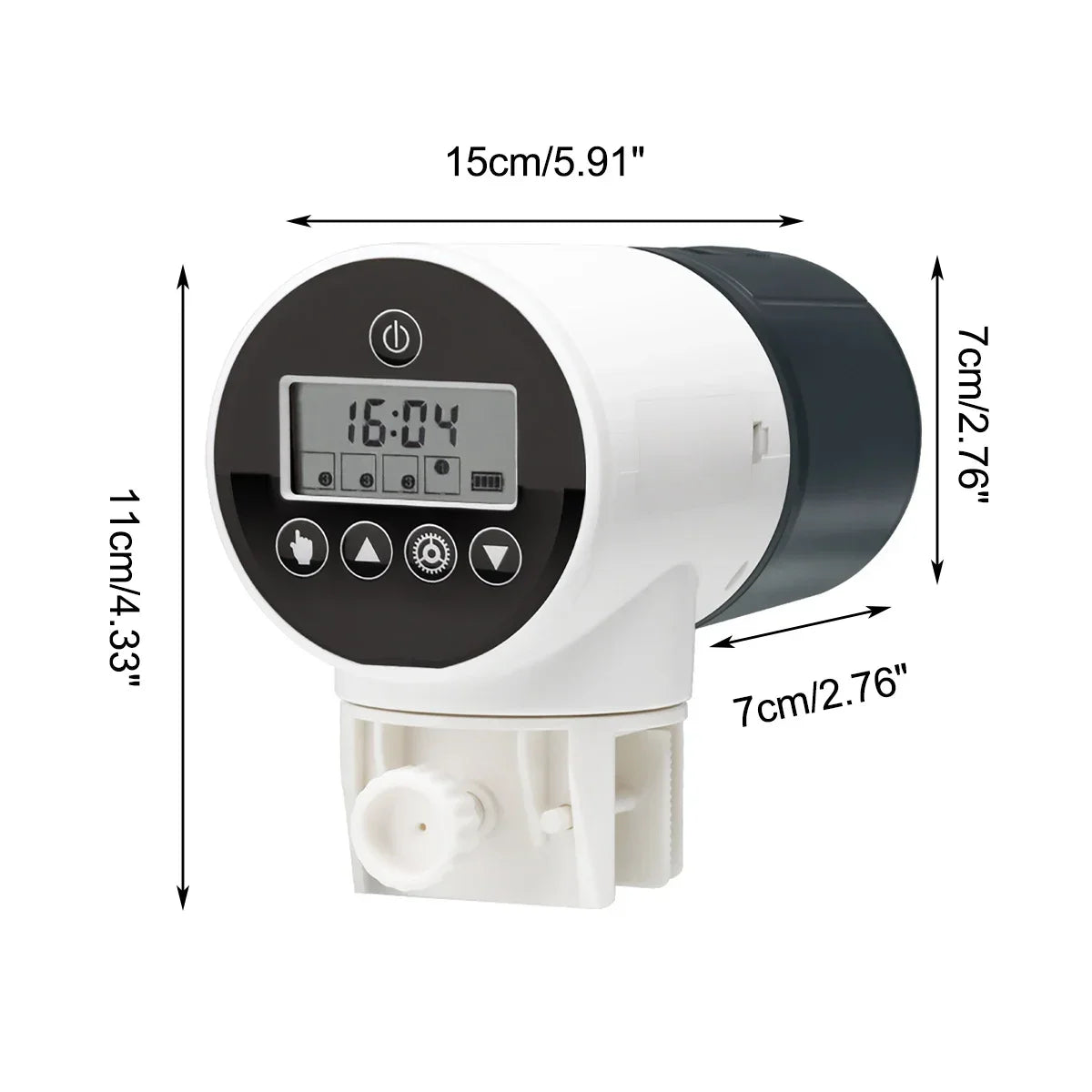 YEE Smart 360° Rotating Automatic Fish Feeder with LCD Timer - PlantedPro