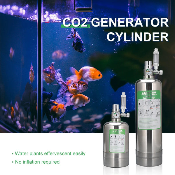 1L/2L DIY Aquarium CO2 Cylinder Kit with Solenoid Valve & Bubble Diffuser