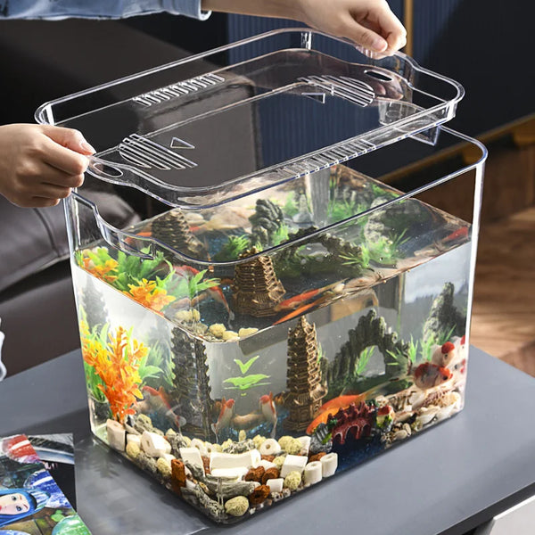 Mobile PET Fish Tank: Tabletop Eco-Aquarium - PlantedPro