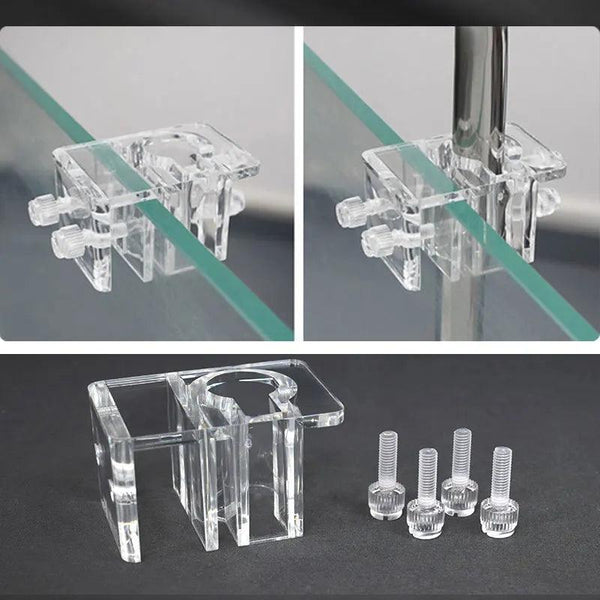 Acrylic Water Pipe Clamps (Inflow Outflow Holder) - PlantedPro