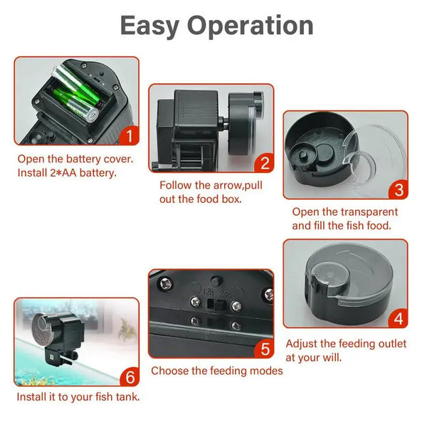 Automatic Fish Feeder with Timer & Adjustable Settings for Aquarium