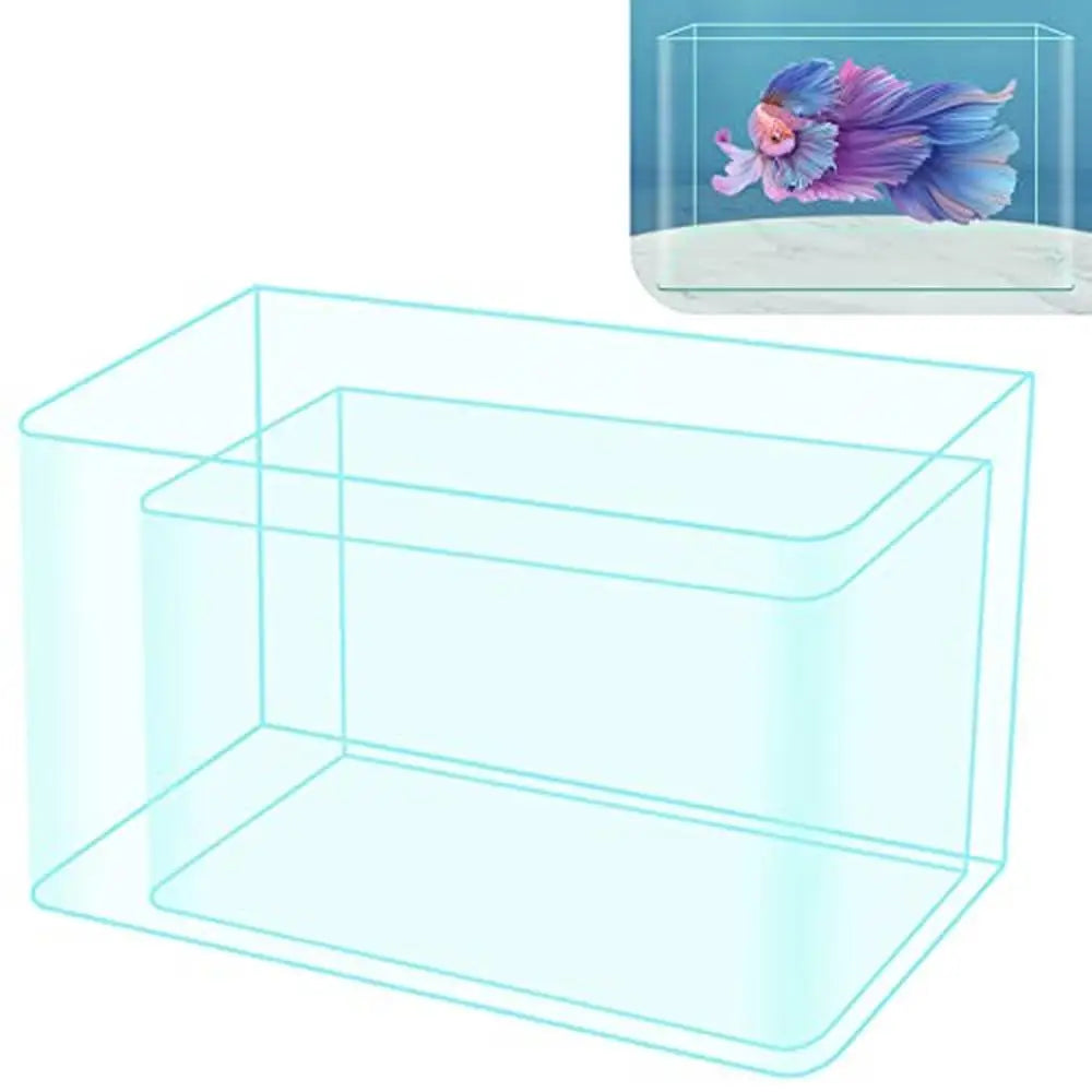 Rimless Glass Cube Aquarium, 2G/4G for Betta, Shrimp, & Nano Tanks