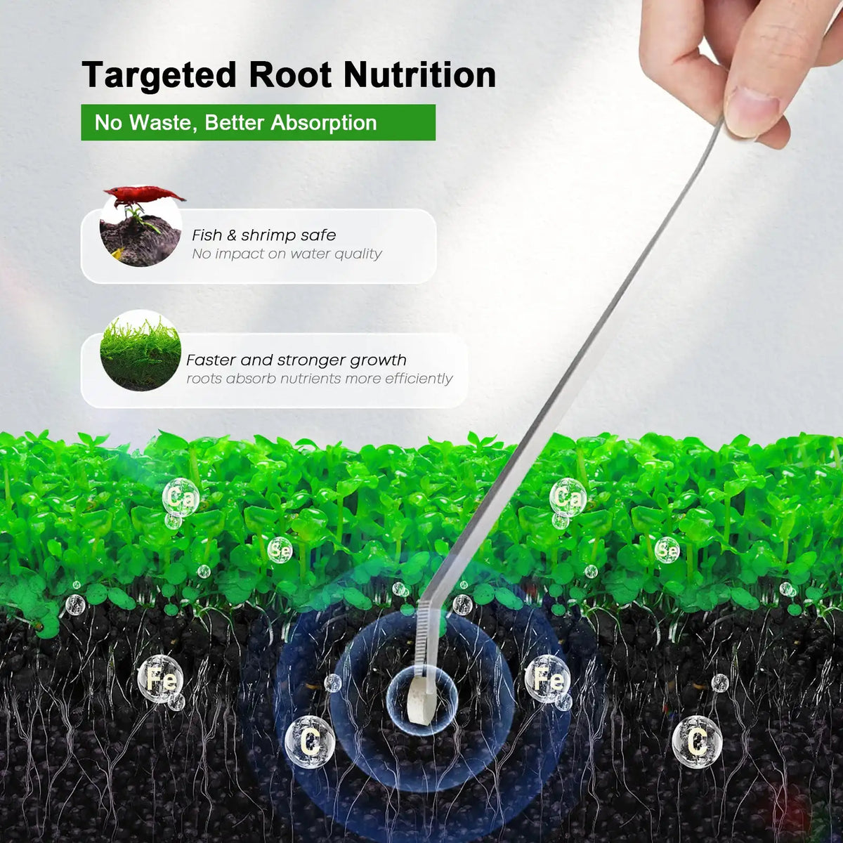 FZONE Aquarium Root Tabs — All-in-One Slow-Release Plant Fertilizer (56 Tabs)