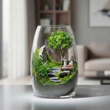 Sea Clouds Moss Micro-Landscapes complete set including internal plants and wave decoration