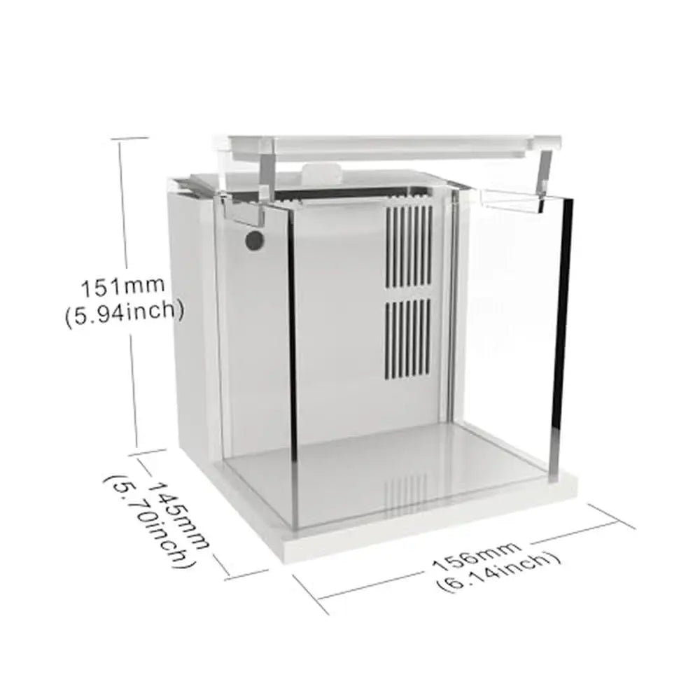 0.95gal Acrylic Mini Eco Aquarium with Back Filter & LED Light, 3.6L