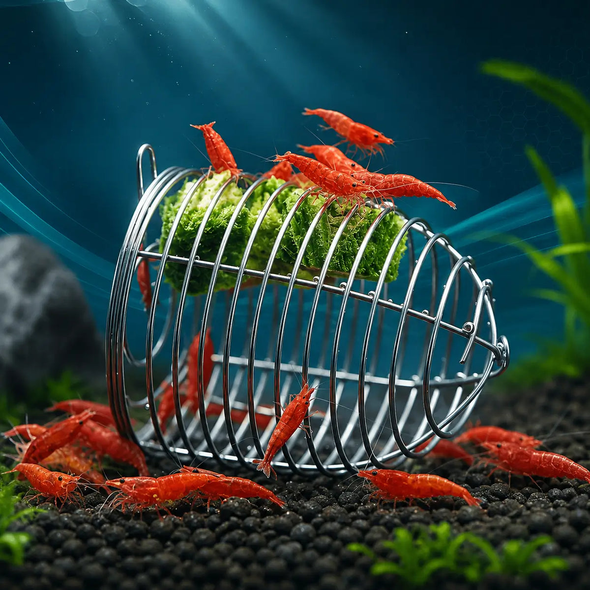 Shrimp Feeding Dish — Stainless Steel Food Bowl for Aquarium