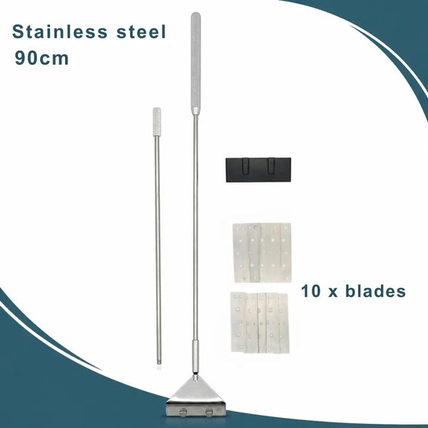 Stainless Steel Algae Scraper for Aquarium Glass — Fixed & Adjustable