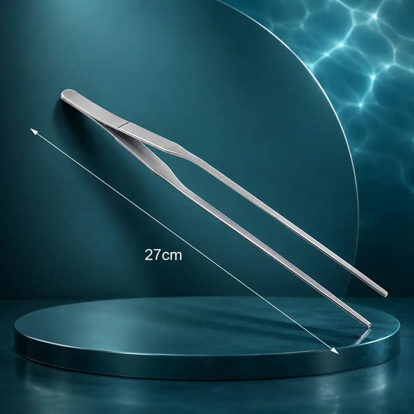 Straight Aquascaping Tweezers — Stainless Steel Planted Tank Tool