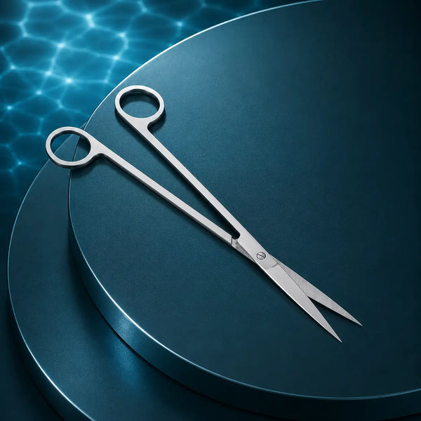 Straight Aquascaping Scissors — Stainless Steel Plant Trimming Tool