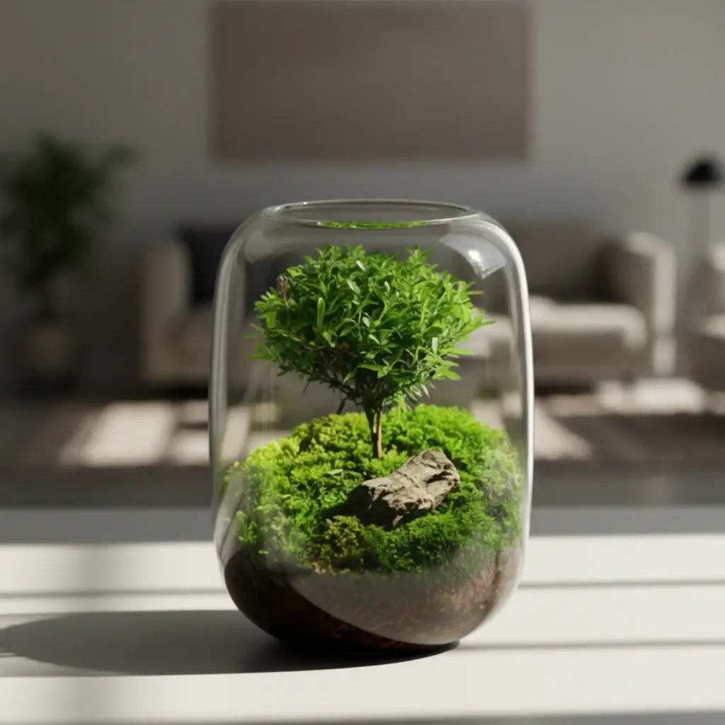 Tree of Life Moss Microlandscape complete set including internal plants and tree decoration