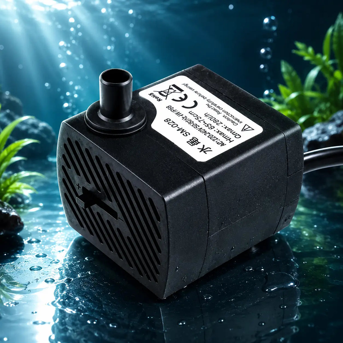 Ultra-Quiet Submersible Water Pump 2W/4W for Aquarium & Fountain