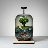 Veridian Haven Microecological Landscape full view showing lush green plant arrangement in glass terrarium