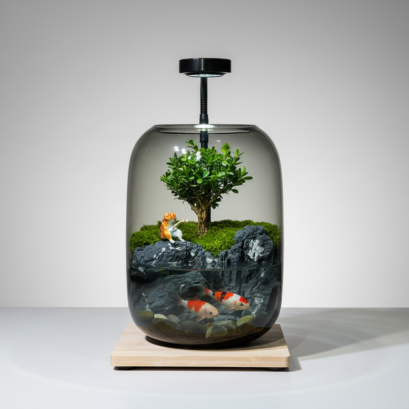 Veridian Haven Microecological Landscape [Including Internal Plants + Decoration]