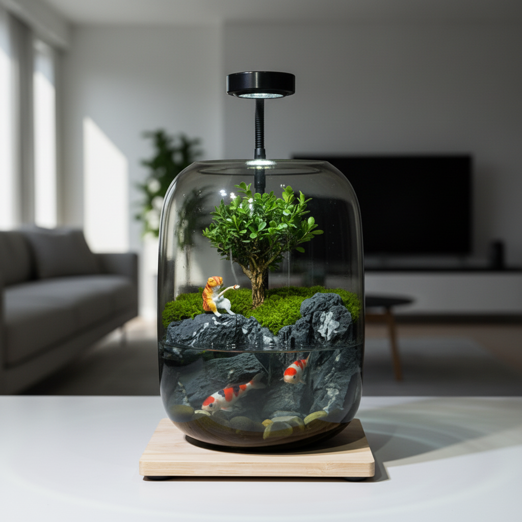 Veridian Haven Microecological Landscape [Including Internal Plants + Decoration]
