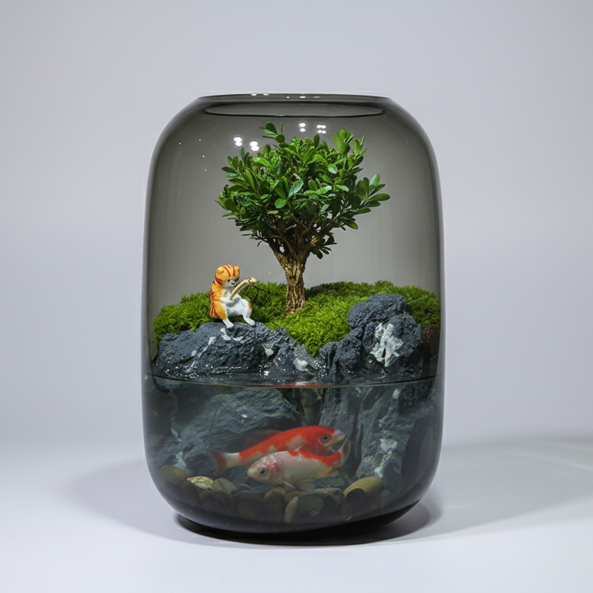 Veridian Haven Microecological Landscape [Including Internal Plants + Decoration]