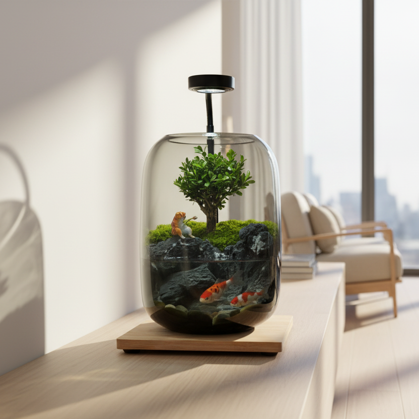 Veridian Haven Microecological Landscape [Including Internal Plants + Decoration]