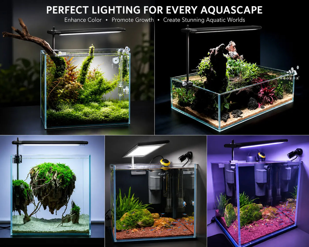 WEEK AQUA S Series RGB+UV Planted Aquarium Light — Full-Spectrum LED