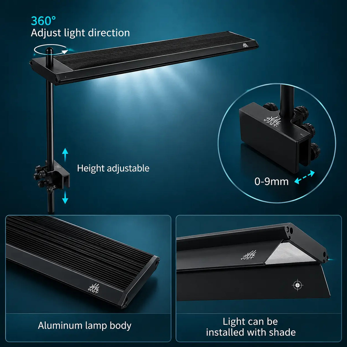 WEEK AQUA S Series RGB+UV Planted Aquarium Light — Full-Spectrum LED