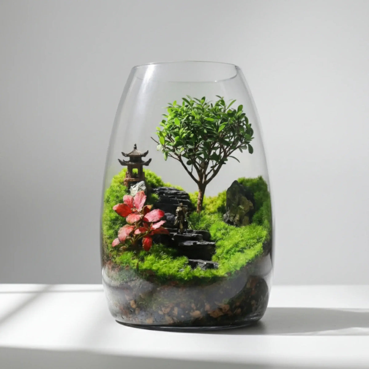 ZenFlow Tabletop Micro-Landscape displayed on a desk as a calming zen-style desktop feature